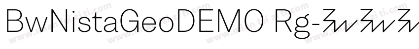 BwNistaGeoDEMO Rg字体转换